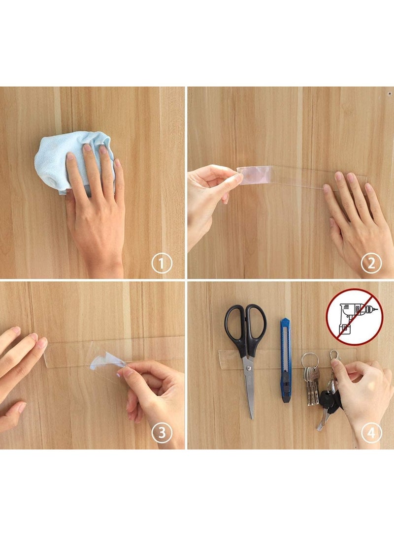 CAZADORA Ultra-Thin Double-Sided Tape Transparent Traceless Acrylic Adhesive Tape 2mm Thickness Magic Improvement Strong Mounting Tape Reusable Washable Waterproof Multi-Purpose Clear Double Face Tape for Home Office Wall Mounting Decoration Organization Fixing Frames Carpets Rugs Kitchen Bathroom Accessories DIY Projects Heavy Duty Invisible Adhesive Tape 5cm Width x 3m Length High Bond Residue-Free Easy Removal Indoor Use Reliable Grip Flexible Durable Adhesion Solution - Image 3